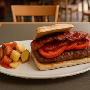 Sándwich Hamburguesa Agridulce